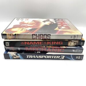 Lot Of 4 Jason Statham Action DVDs Mechanic, Transporter 3, Chaos, Name Of King